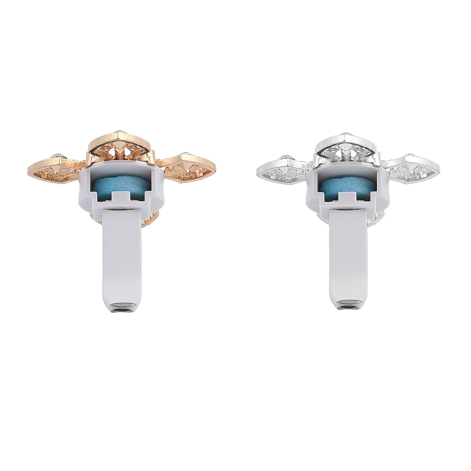 Set of 2 Gold and Silver Cross Inspired Vent Clip Freshener