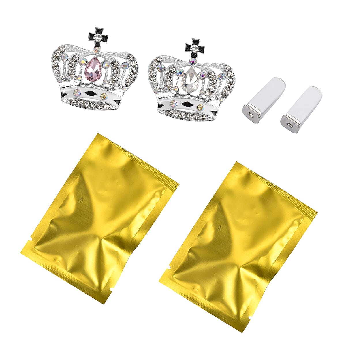 Set of 2 Silver Crown Inspired Vent Clip Freshener image number 5