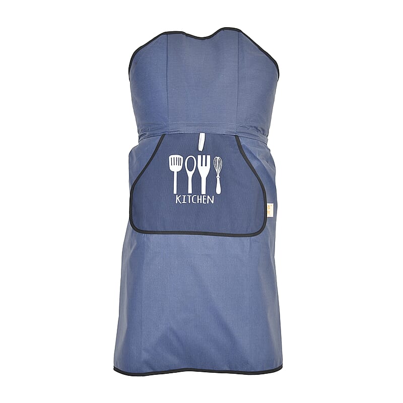 Homesmart Navy Blue Cotton Tie-Free Apron