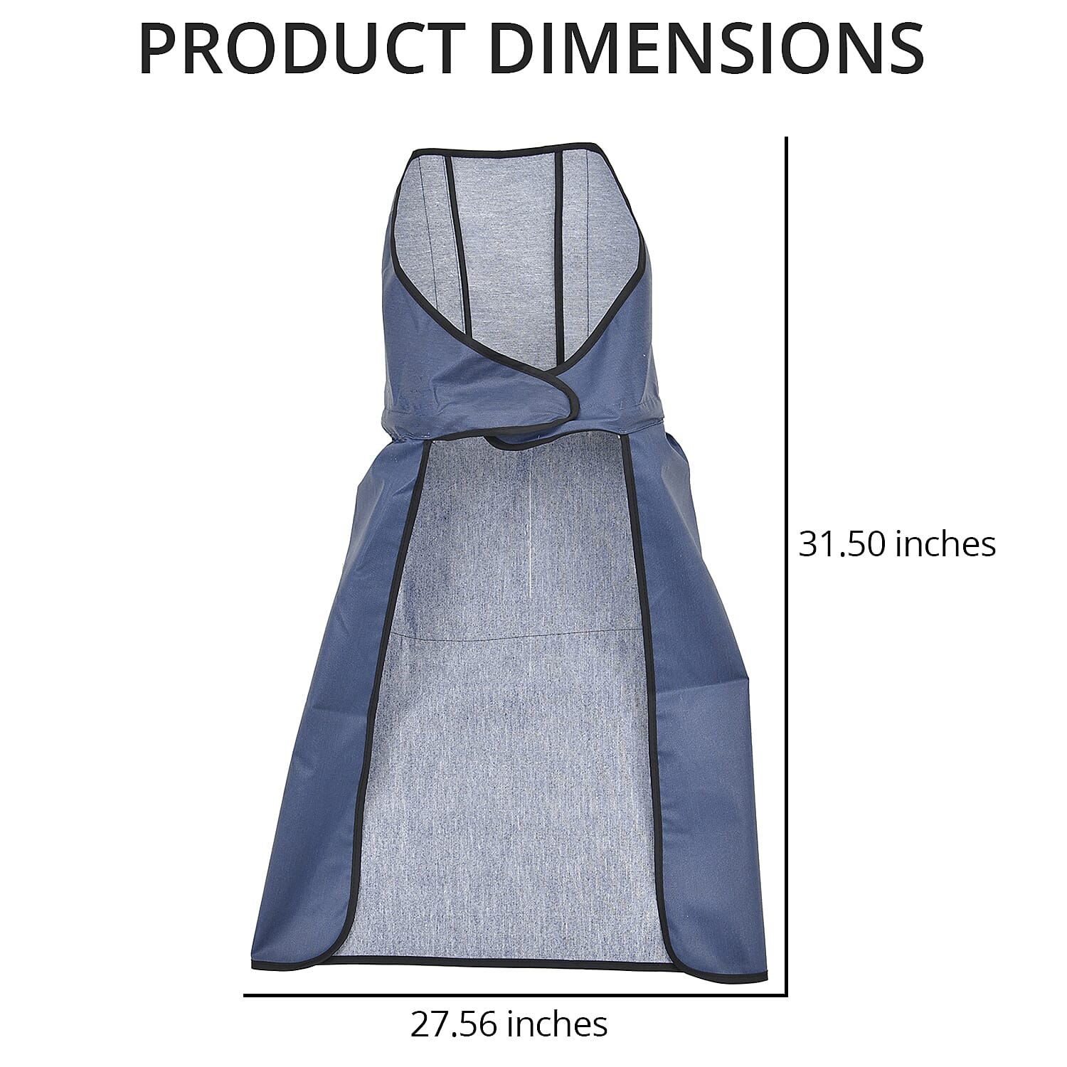 Homesmart Navy Blue Cotton Tie-Free Apron
