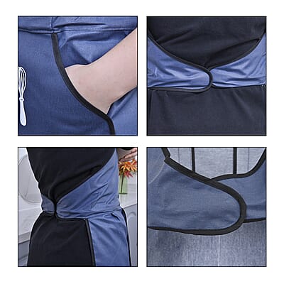 Homesmart Navy Blue Cotton Tie-Free Apron