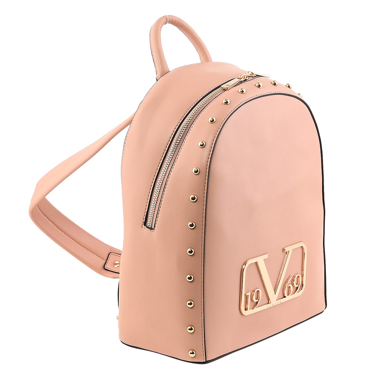 19V69 ITALIA by Alessandro Versace Smooth Texture Faux Leather Backpack for Women with Detachable Strap - Pink , Laptop Backpack , Backpack Purse , Shoulder Bag image number 2