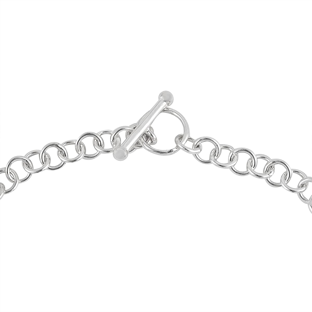 Turquoise and Austrian Crystal Station Bracelet in Sterling Silver (8.00 In) 5.55 ctw image number 2