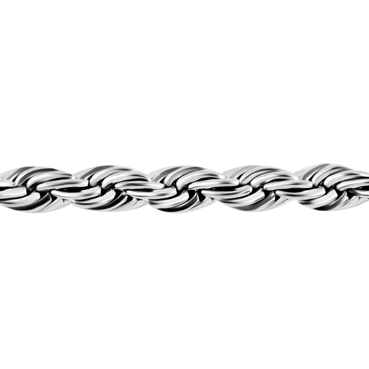 Rope Chain Bracelet in Stainless Steel (8.00 In) 15 Grams image number 2