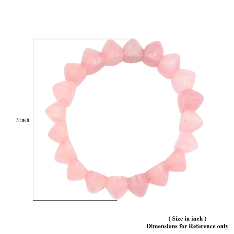 Galilea Rose Quartz Beaded Stretch Bracelet 324.00 ctw
