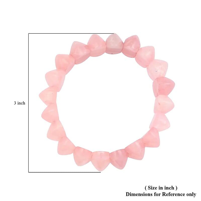 Galilea Rose Quartz Beaded Stretch Bracelet 324.00 ctw