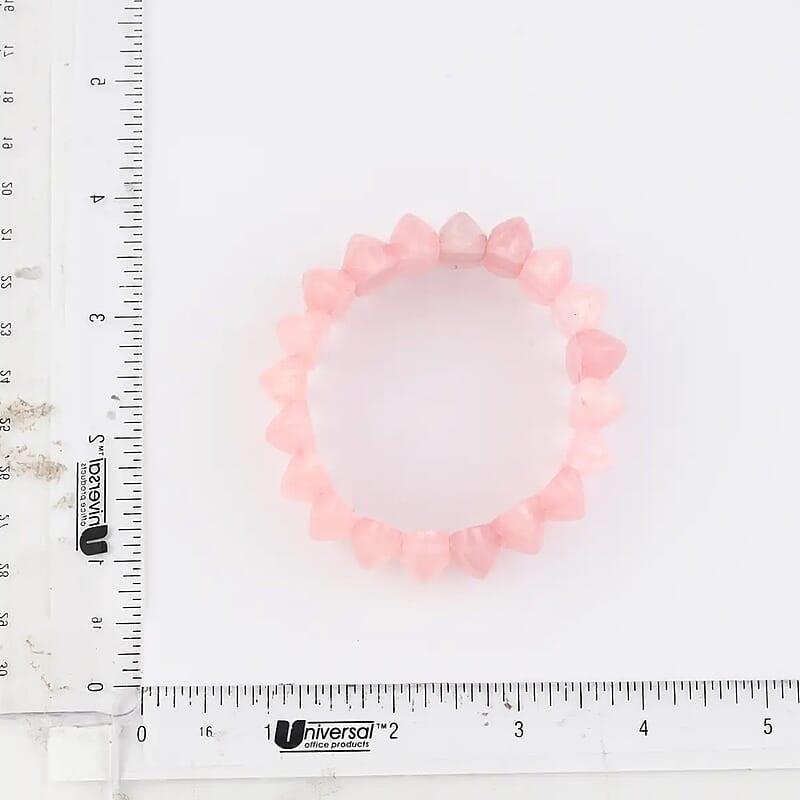 Galilea Rose Quartz Beaded Stretch Bracelet 324.00 ctw