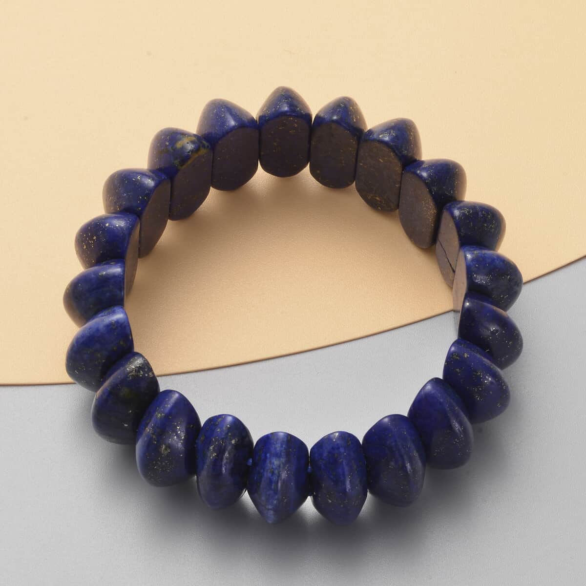 Lapis Lazuli Beaded Stretch Bracelet 348.50 ctw image number 1