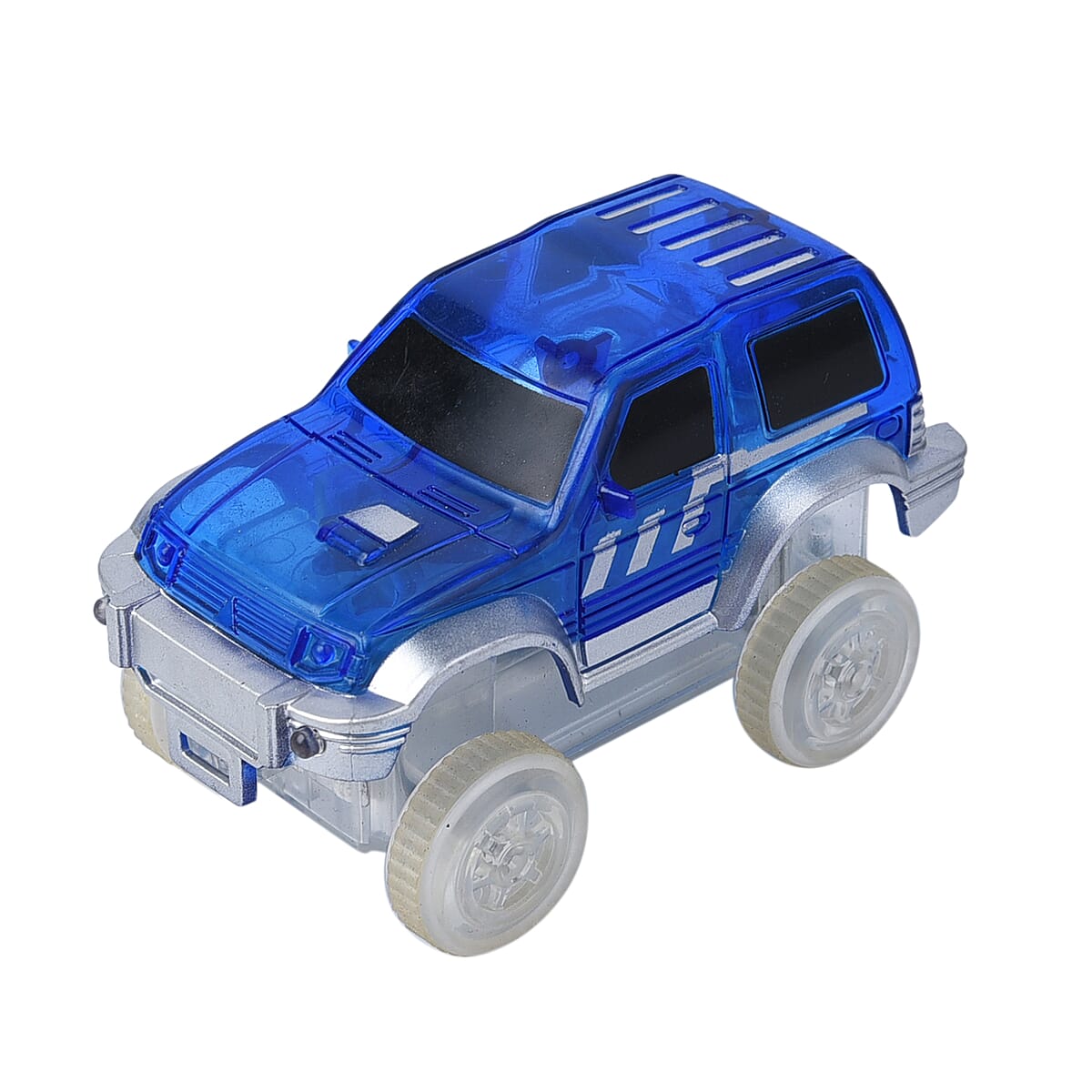 Homesmart Blue LED Car with 162pcs Flexible Glowing Tracks and 2 Ramps (1 AA battery not included) image number 3