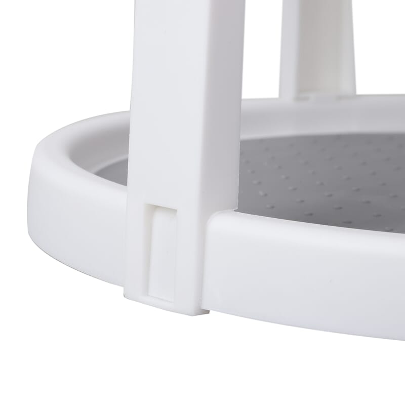 Homesmart Gray and White Twin Turntable Spice Rack