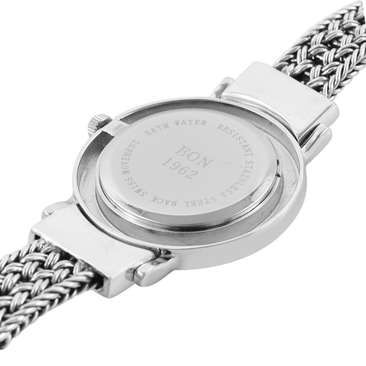 Bali Legacy Eon 1962 Swiss Movement MOP Dial Watch in Sterling Silver (8.00 in) image number 4