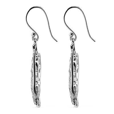 Artisan Crafted Polki Diamond Earrings in Platinum Over Sterling Silver 2.50 ctw
