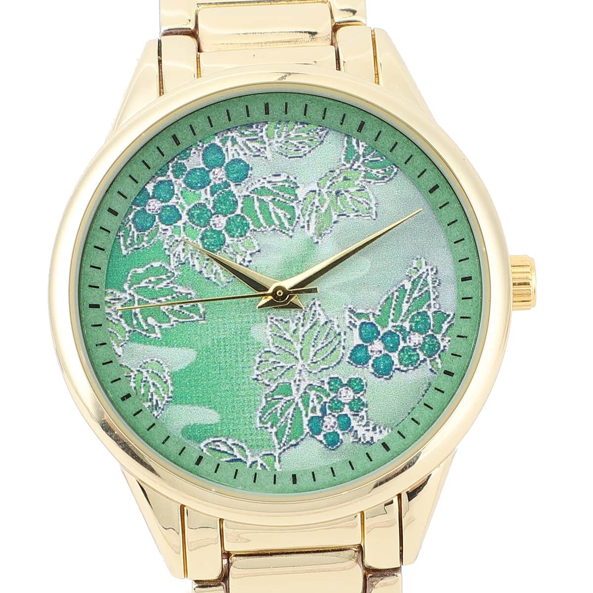 STRADA 10th ANNIVERSARY SPECIAL Japanese Movement Watch with Green Background Grapes Pattern Dial image number 3