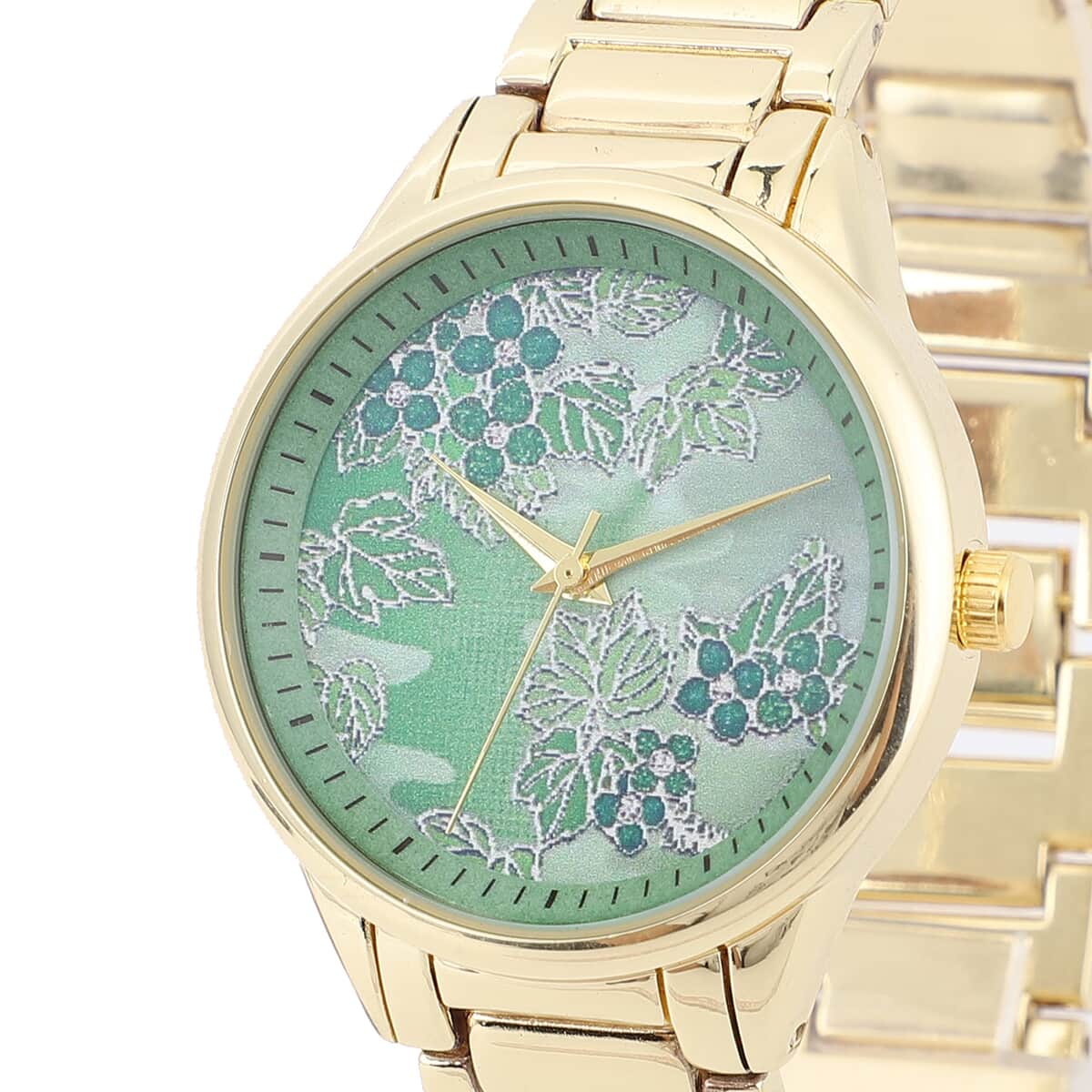 STRADA 10th ANNIVERSARY SPECIAL Japanese Movement Watch with Green Background Grapes Pattern Dial image number 4