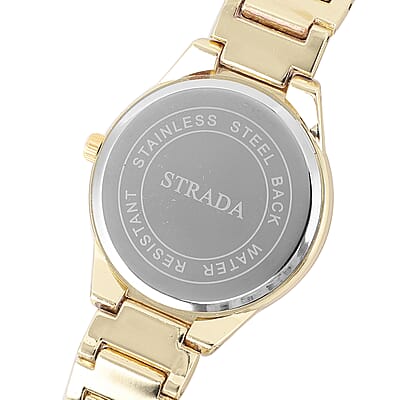 Strada Japanese Movement Watch with Green Background Flower Pattern Dial