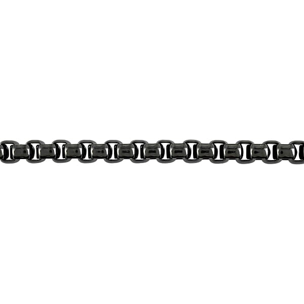 BOX Chain Bracelet in ION Plated Black Stainless Steel (8.00 In) 25.40 Grams