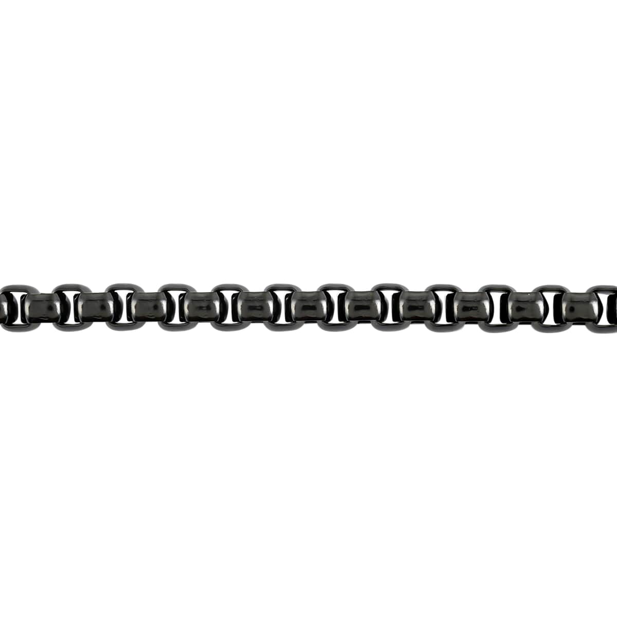 BOX Chain Bracelet in ION Plated Black Stainless Steel (8.00 In) 25.40 Grams image number 1
