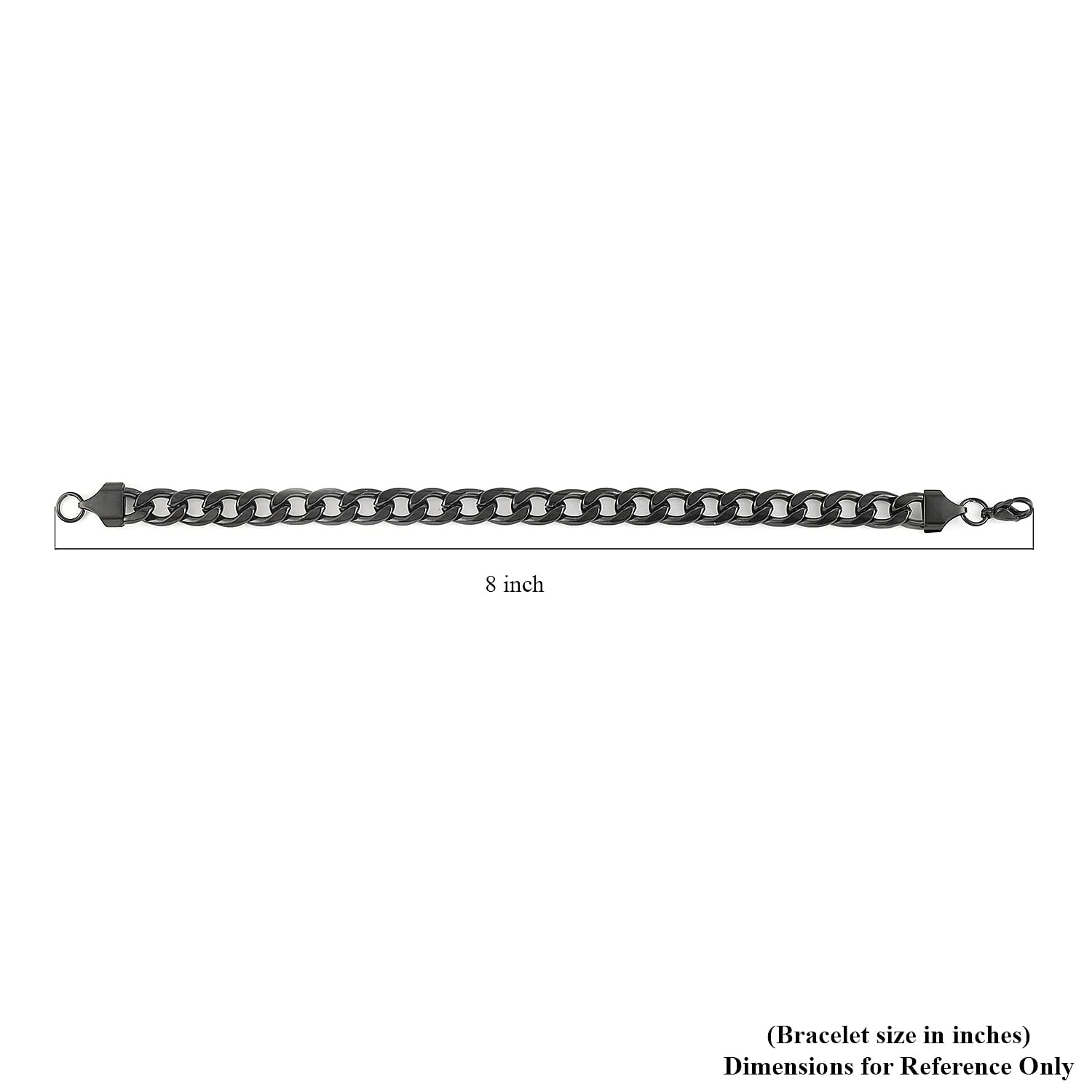 Curb Bracelet in ION Plated Black Stainless Steel (8.50 In) 20.60 Grams