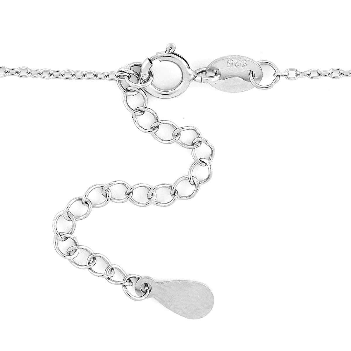 AAA Kagem Emerald and White Zircon Marquise Pendant Necklace 18 Inches in Rhodium Over Sterling Silver 1.75 ctw image number 3