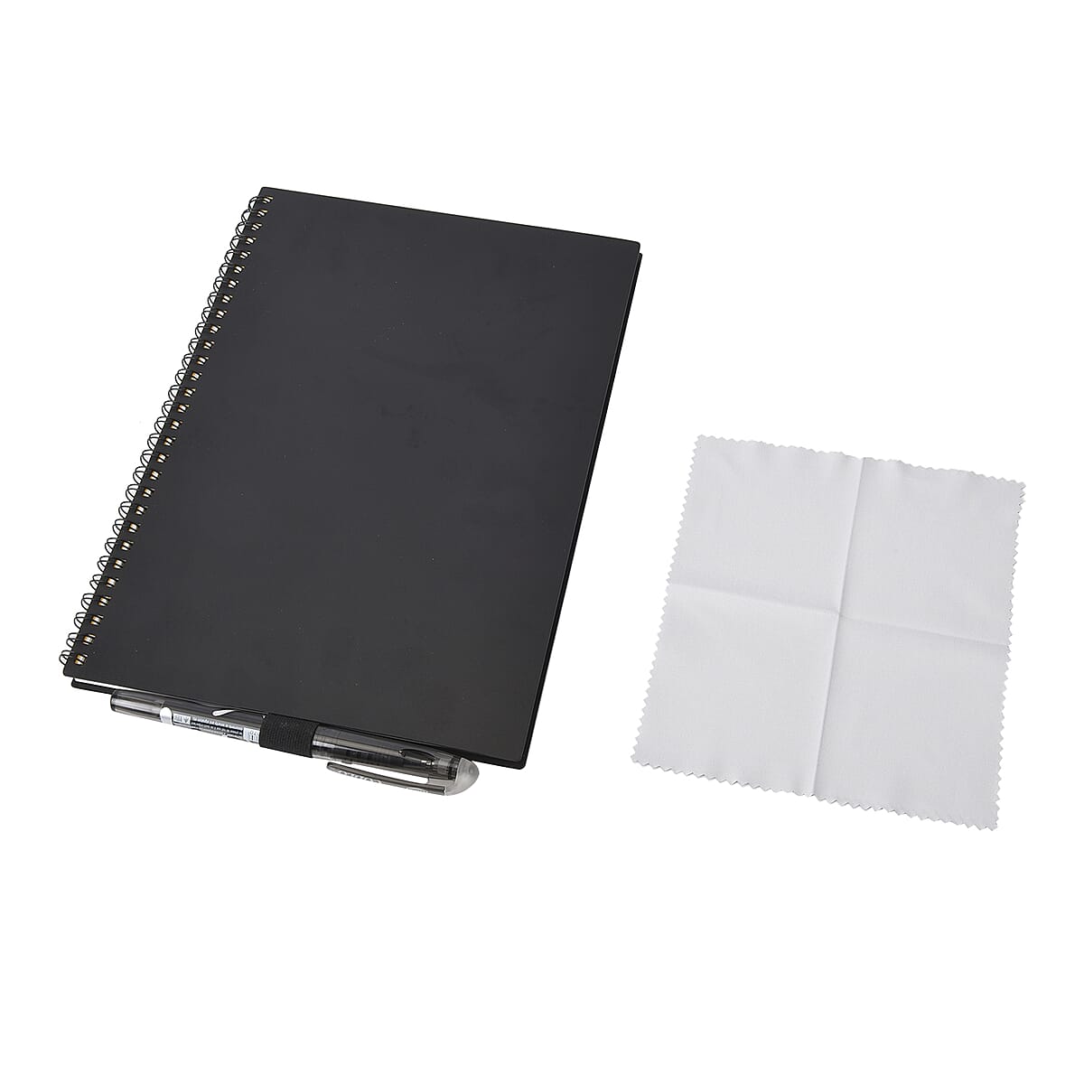 Black A5 Smart Reusable Notebook (40 Sheets) with Erasable Pen and Wiper image number 0