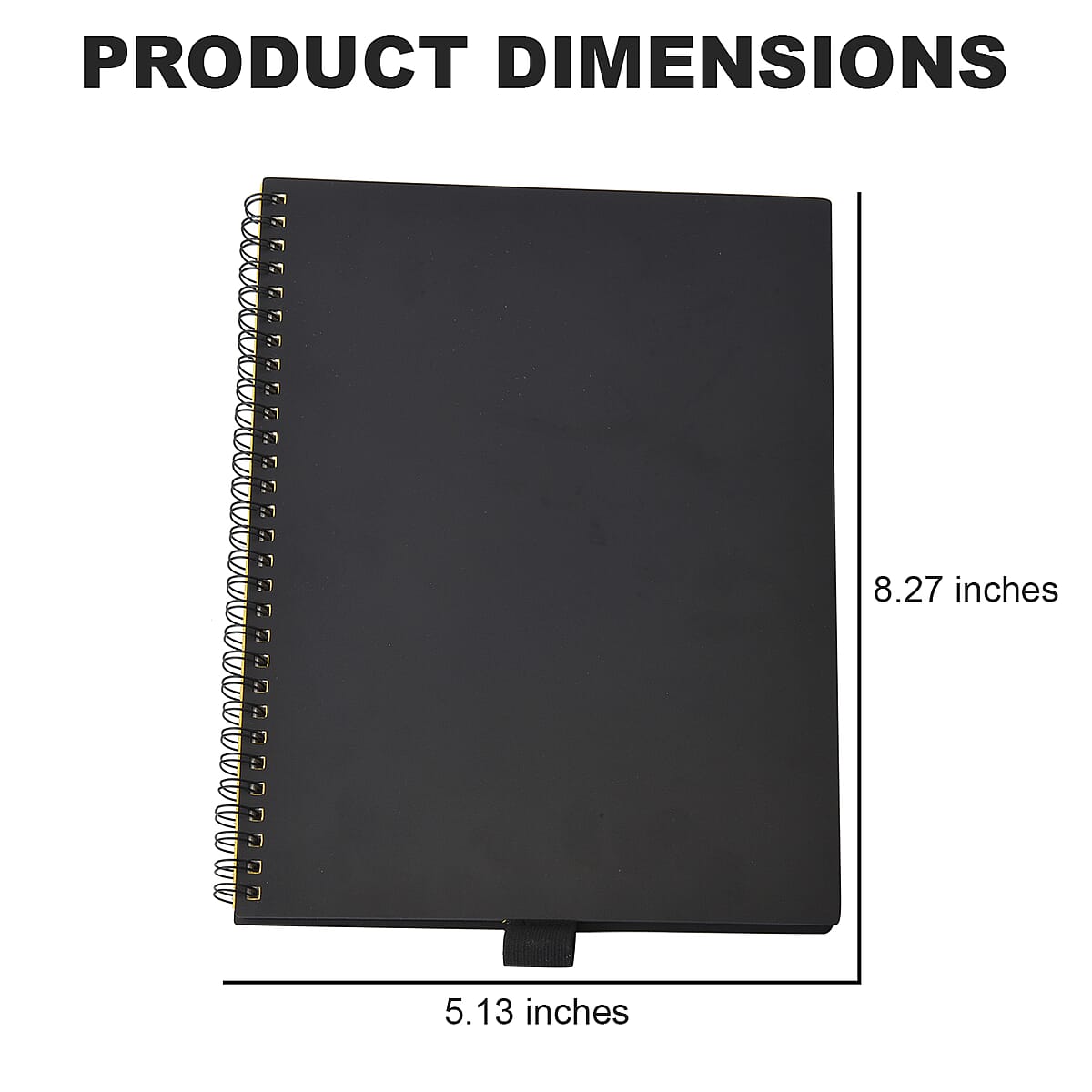 Black A5 Smart Reusable Notebook (40 Sheets) with Erasable Pen and Wiper image number 3