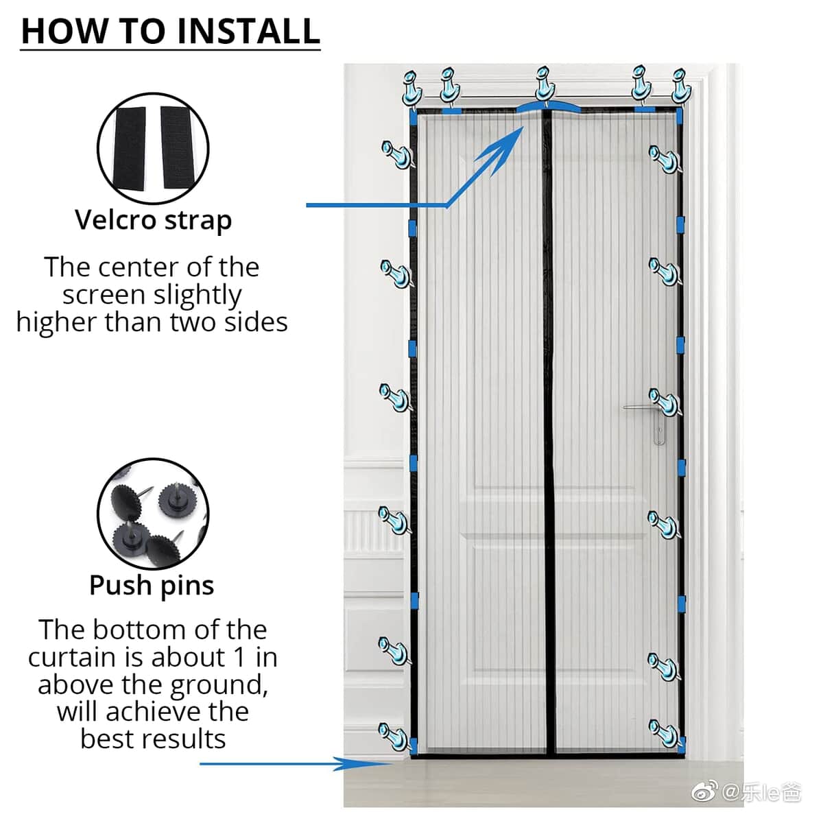 Homesmart Black Magnetic Screen Door image number 2