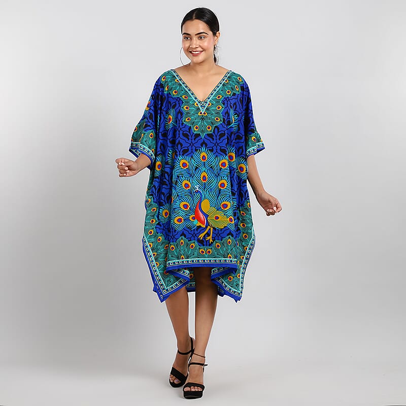 V-Neck Knee-Length Kaftan