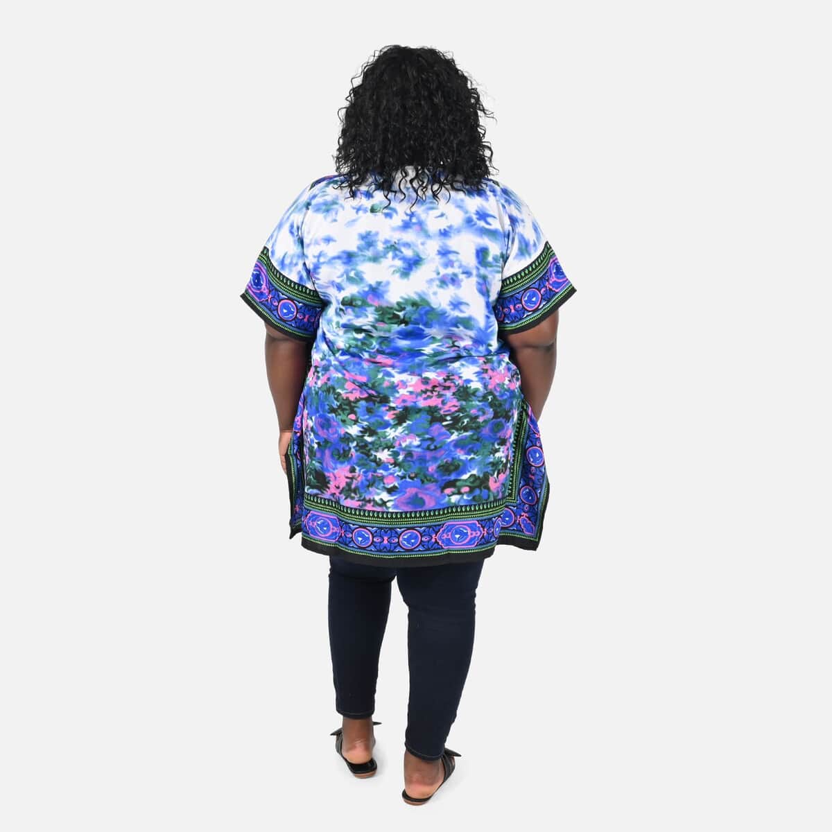 Floral Print Knee-Length Kaftan image number 1