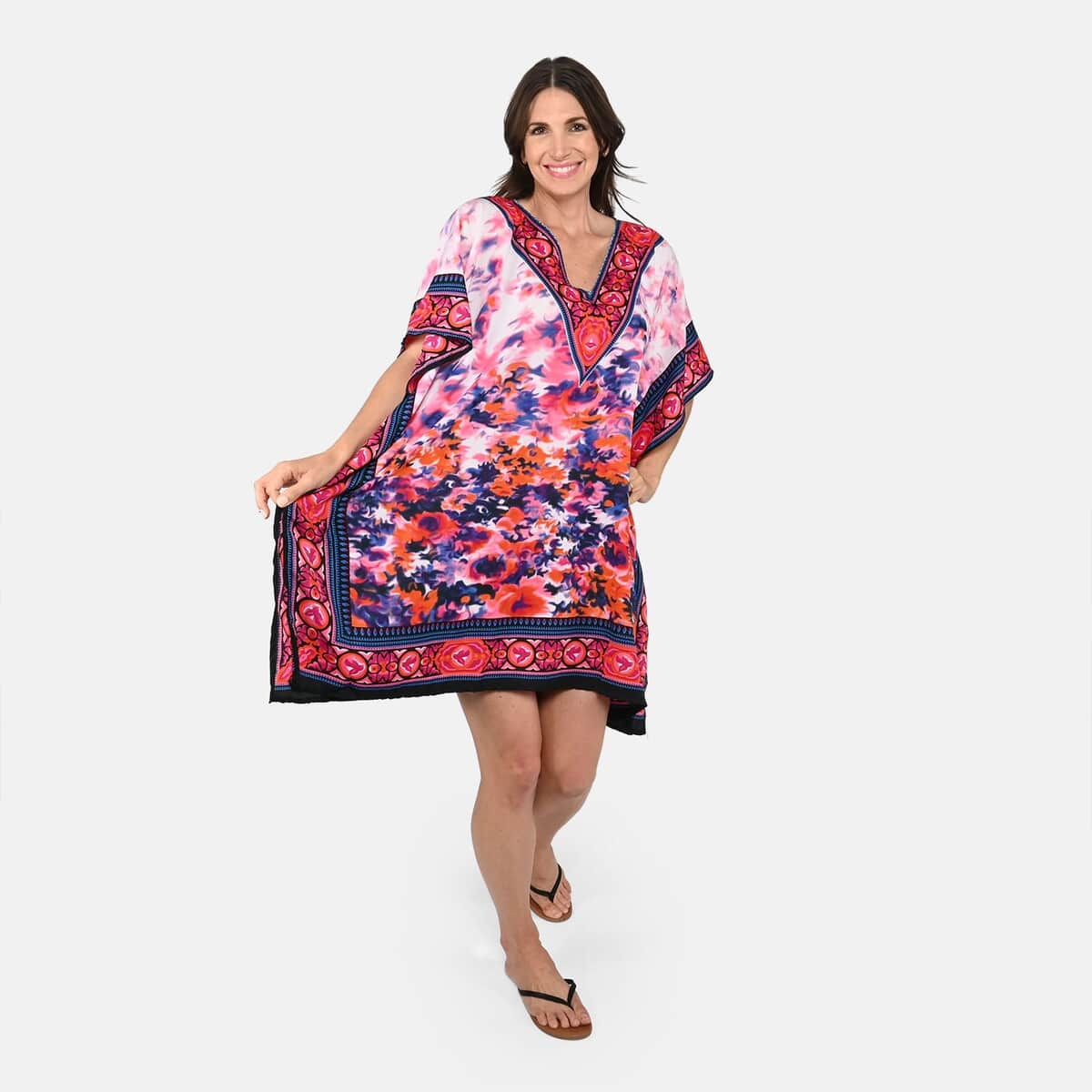 Floral Print Knee-Length Kaftan image number 0