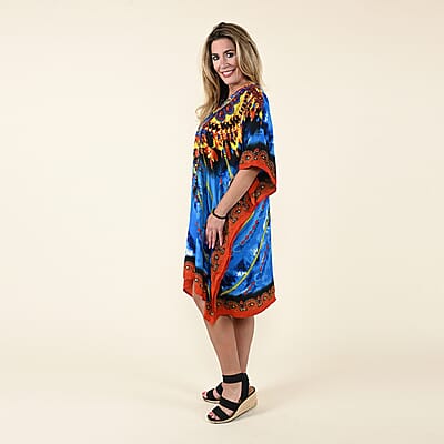 V-Neck Knee-Length Kaftan