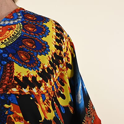 V-Neck Knee-Length Kaftan