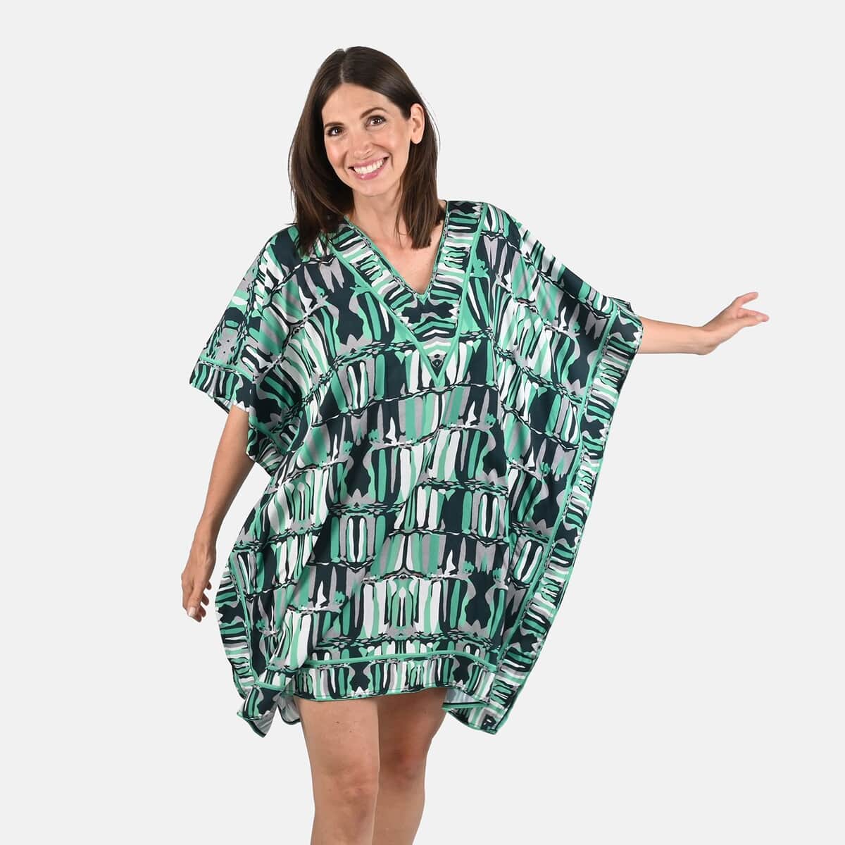 Abstract Print Knee-Length Kaftan image number 3