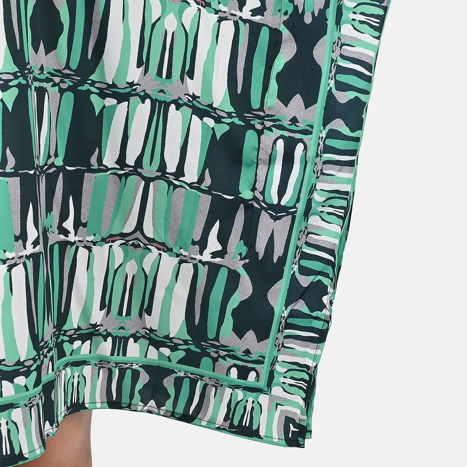 Abstract Print Knee-Length Kaftan