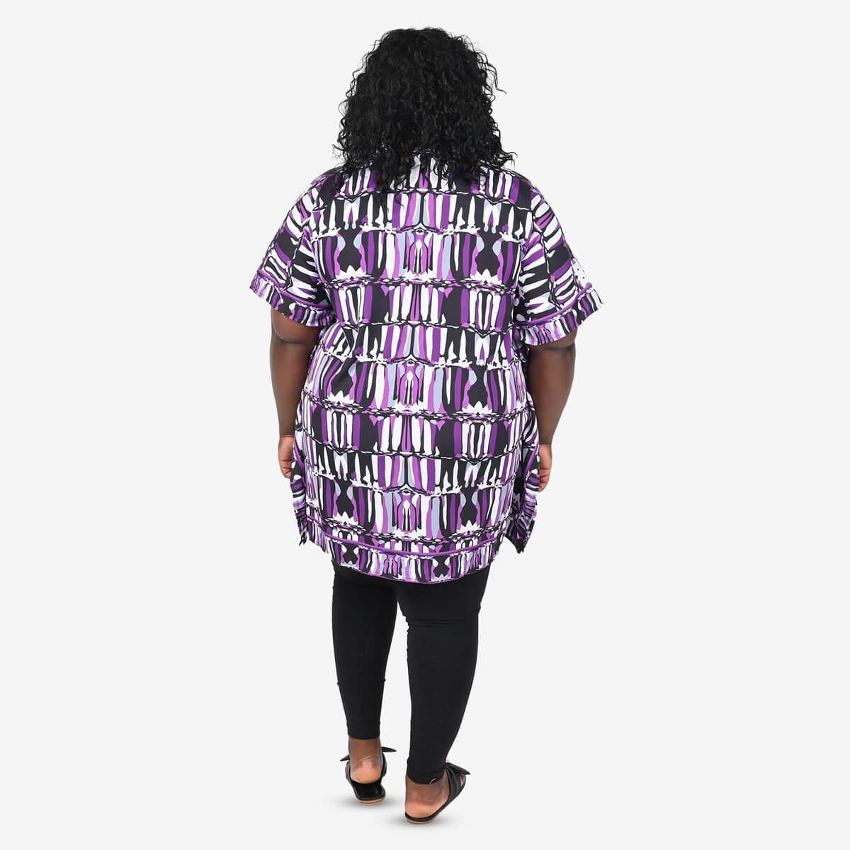 Abstract Print Knee-Length Kaftan image number 1