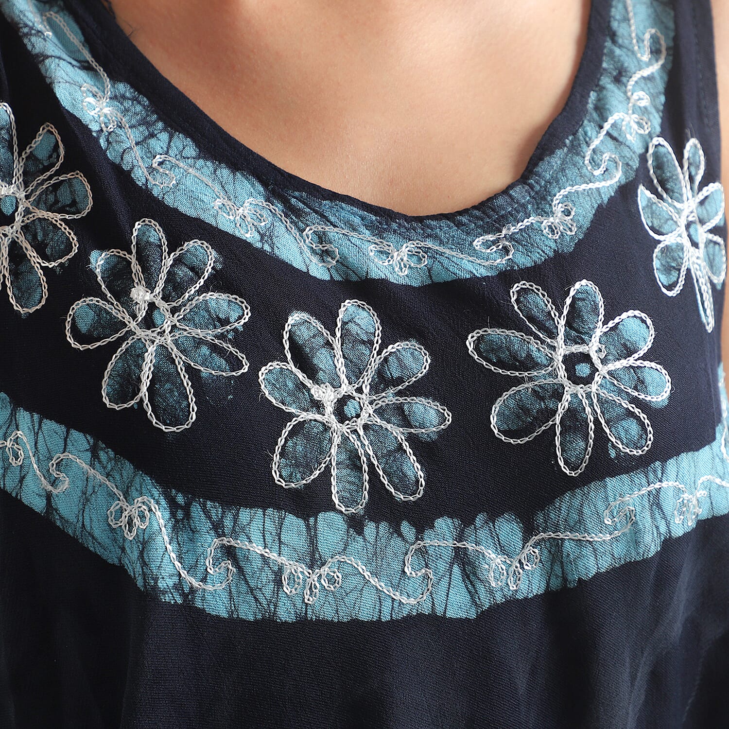 Floral Embroidered Umbrella Dress