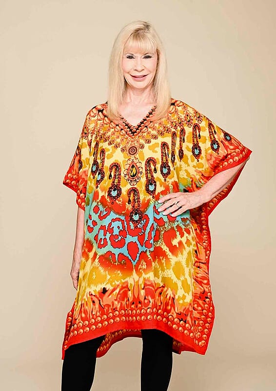 Cheetah Print Knee-Length Kaftan
