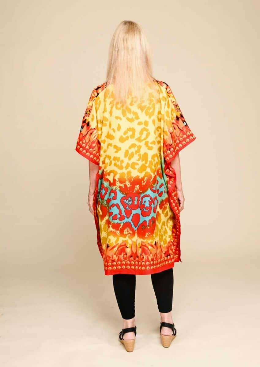 Cheetah Print Knee-Length Kaftan image number 1