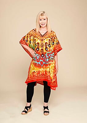 Cheetah Print Knee-Length Kaftan