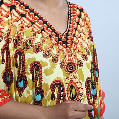 Cheetah Print Knee-Length Kaftan