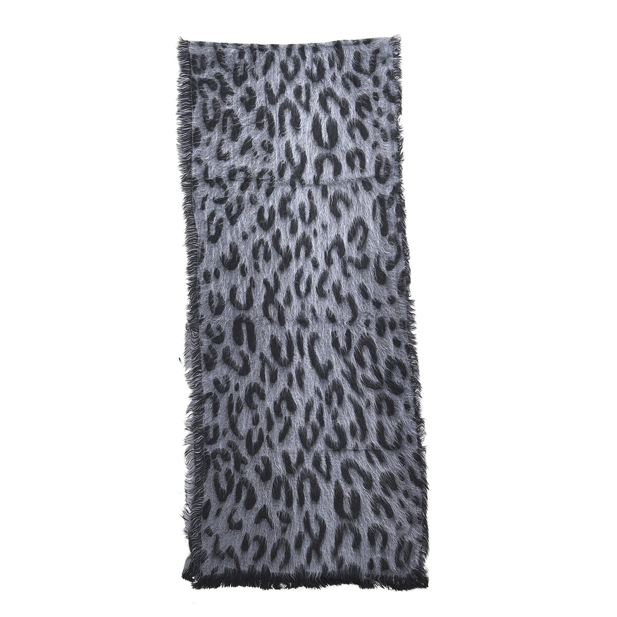 Black and Gray Leopard Pattern Scarf image number 2