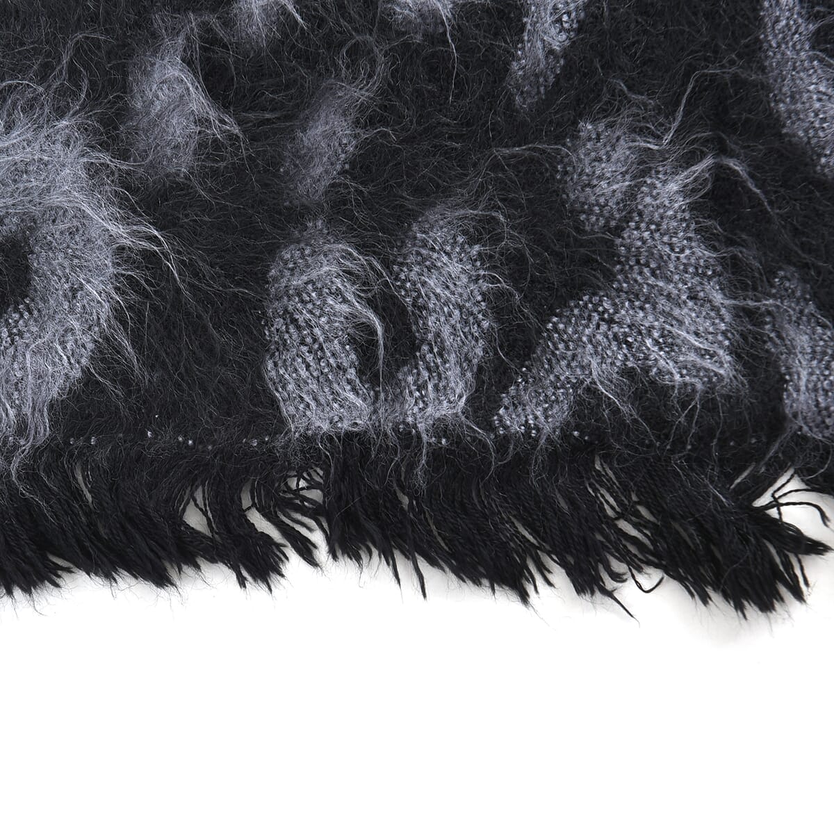 Black and Gray Leopard Pattern Scarf image number 3