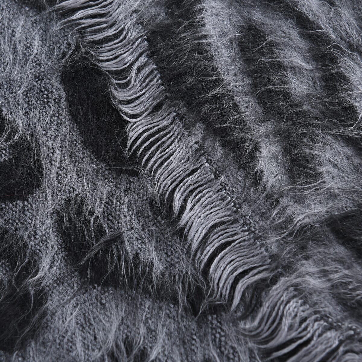 Black and Gray Leopard Pattern Scarf image number 4