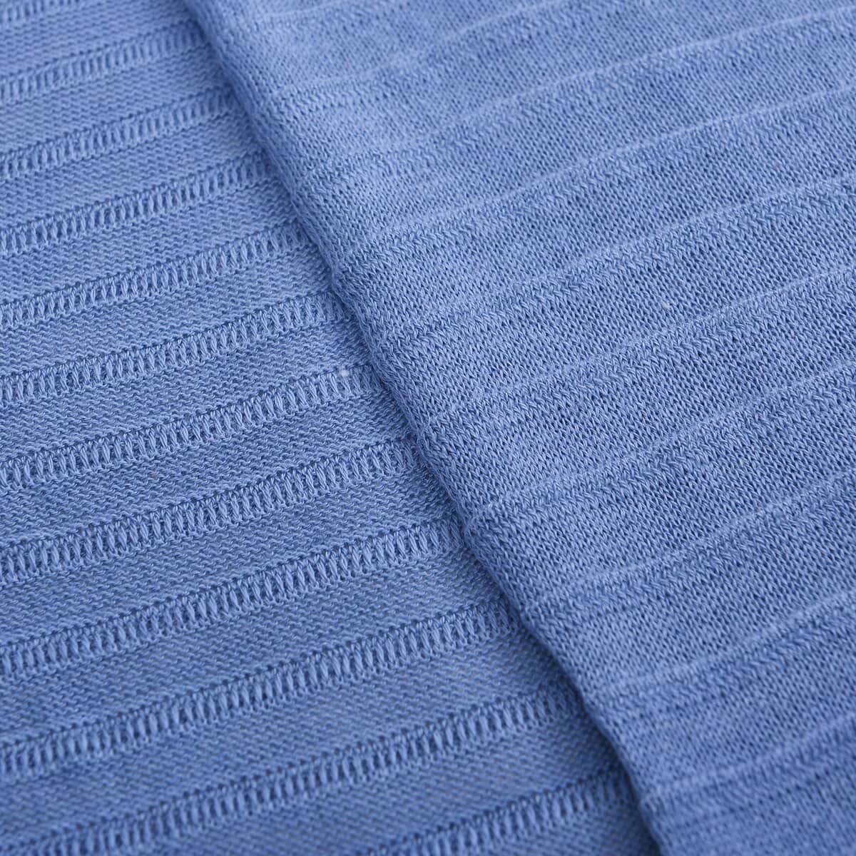Blue Stripe Pattern Long Scarf image number 2