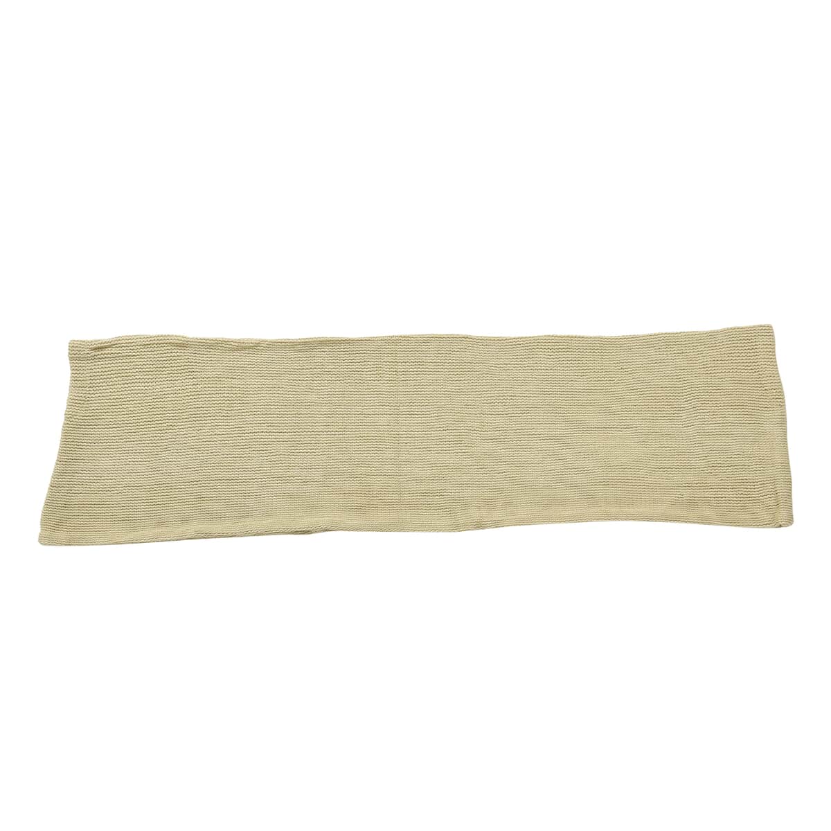 Beige Solid Knitted Poncho (31"x47") image number 0