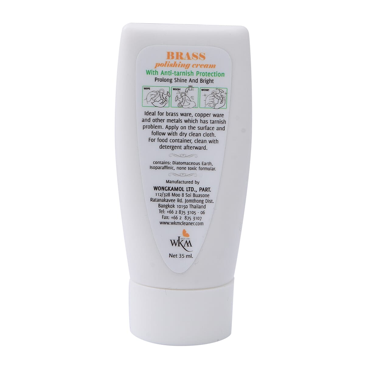 WKM Brass Polishing Cream Jewelry Cleaner with Anti-Tarnish Protection (35 ml) image number 1