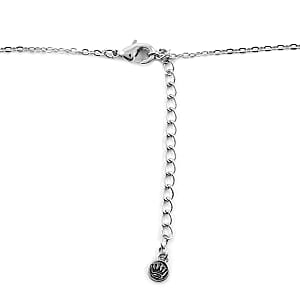 Simulated Light Purple Diamond and Simulated Diamond 0.20 ctw Heart Halo Necklace 18 Inches in Silvertone