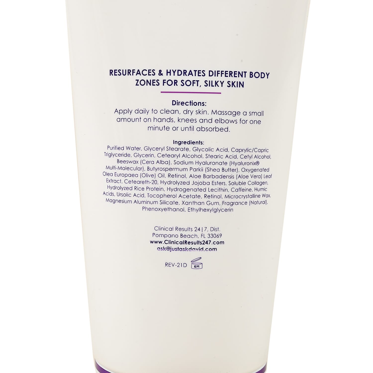 Clinical Results 24.7 Silky Soft Hands, Knees, Elbows, Heels 6 fl oz