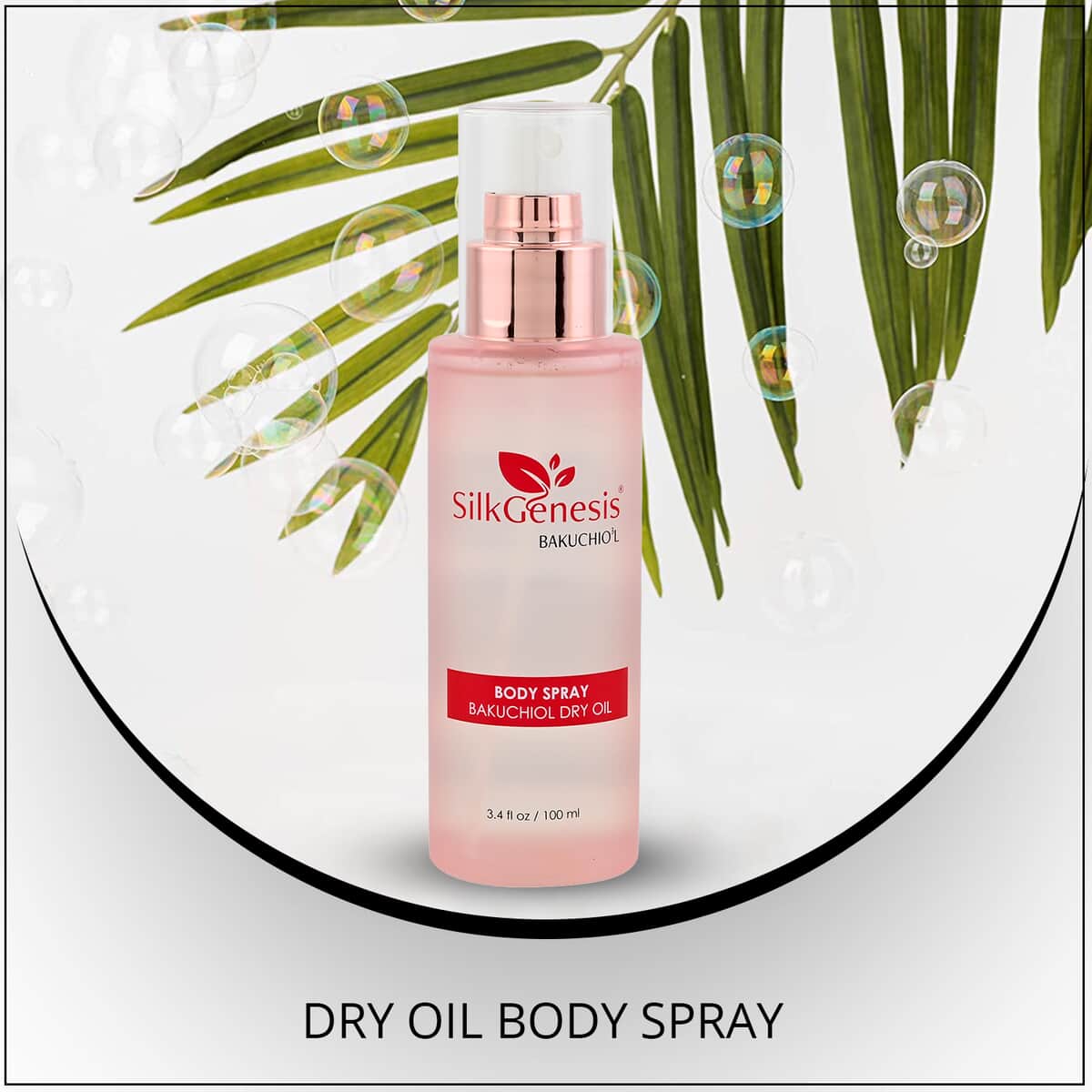Silk Genesis Bakuchiol  O3 Beauty Dry Oil Body Spray 3.4oz (Made in USA) image number 1