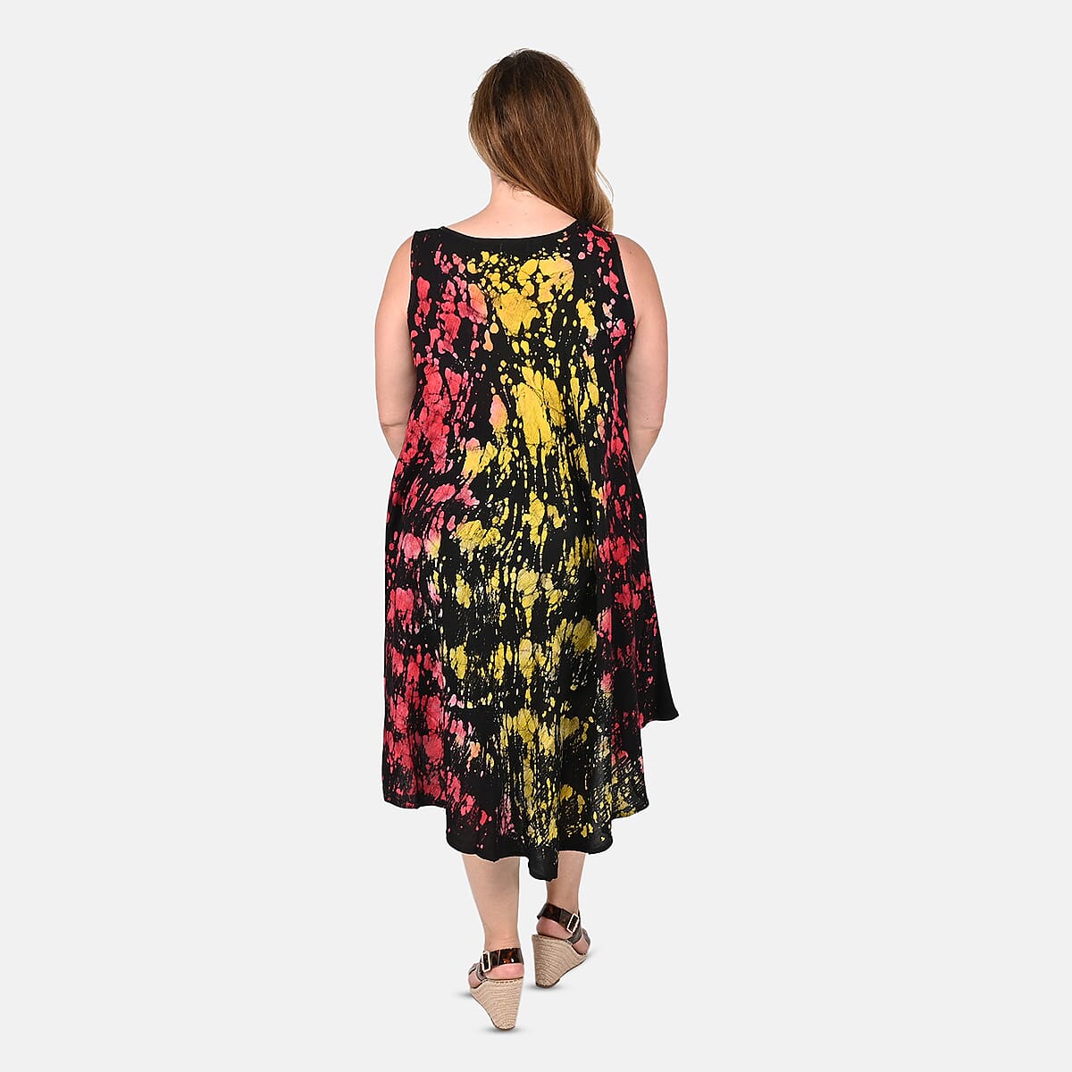 Rainbow-Splatter Print Umbrella Dress image number 1