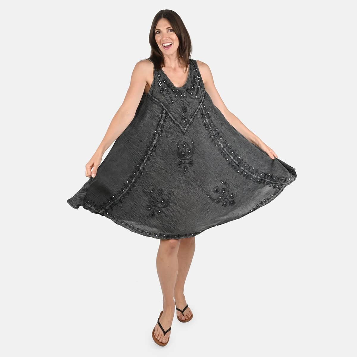 Sequin Embroidered Umbrella Dress image number 0